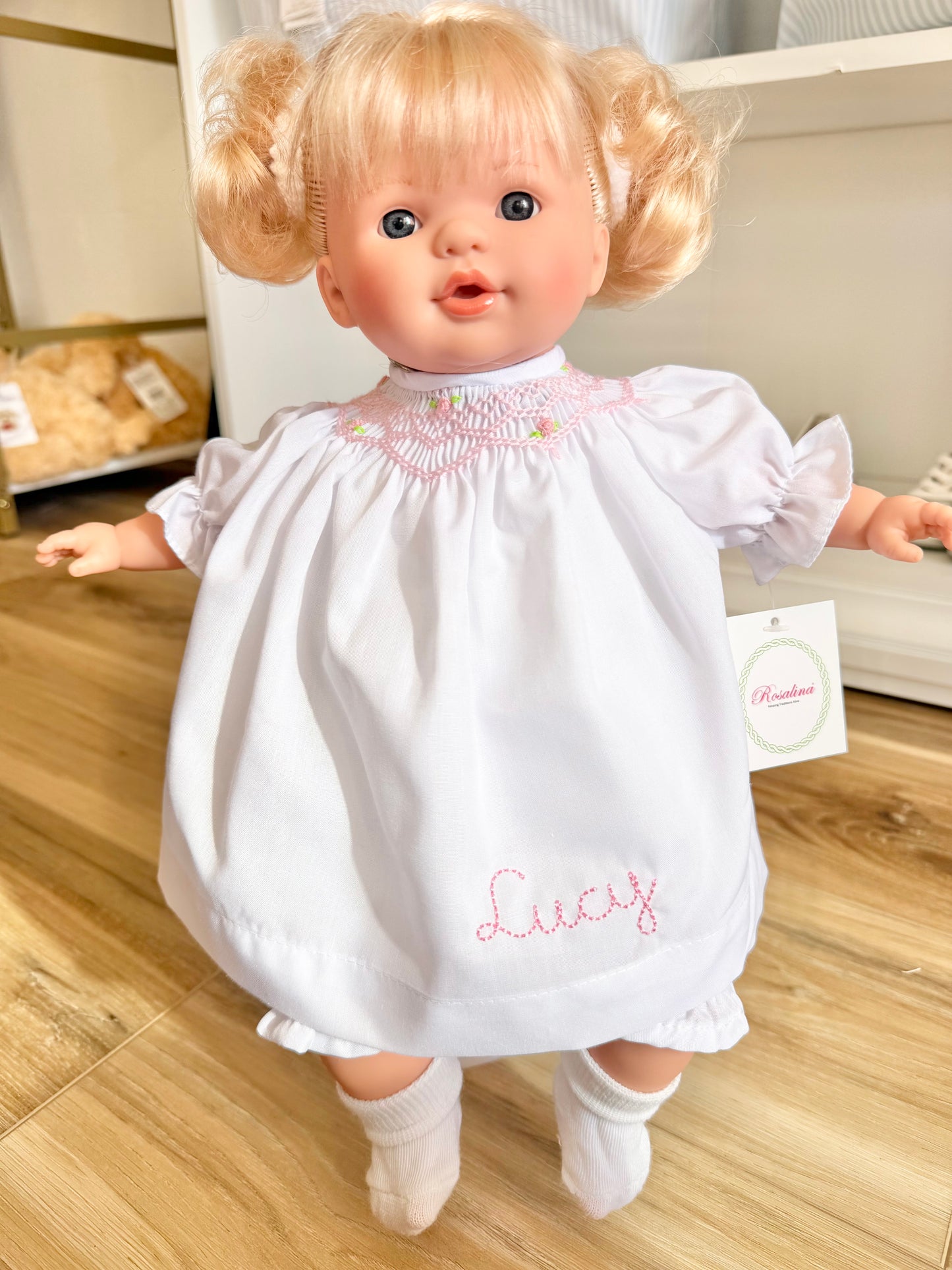 15" Lilly Rosalina Baby Doll (Blonde Hair + Blue Eyes)