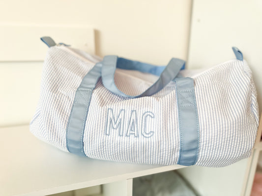 Light Blue Duffle Bag