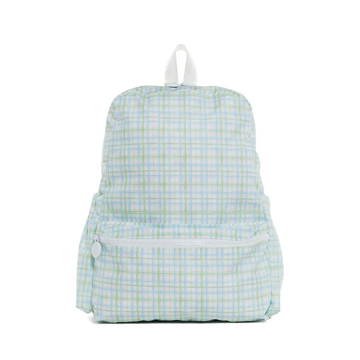 TRVL Green Classic Plaid Backpacker