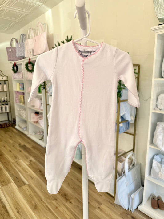 Pink Trim Footie