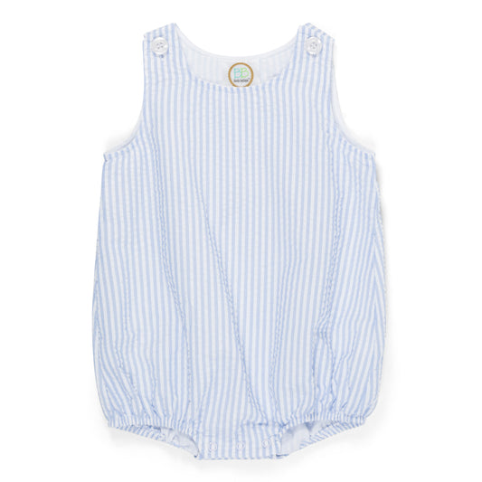 Blue Seersucker Gingham Sun Bubble