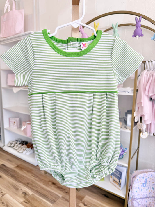 Jellybean Moss Green Stripe Lucas Bubble
