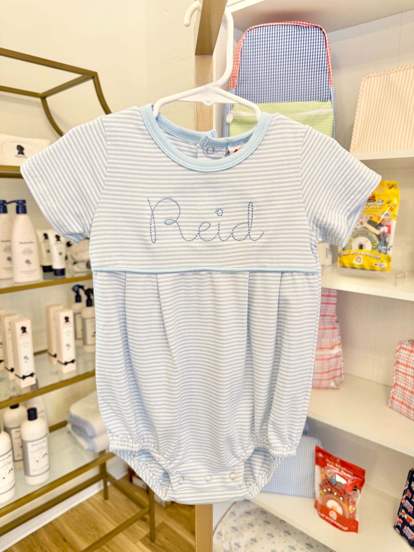 Jellybean Light Blue Stripe Lucas Bubble