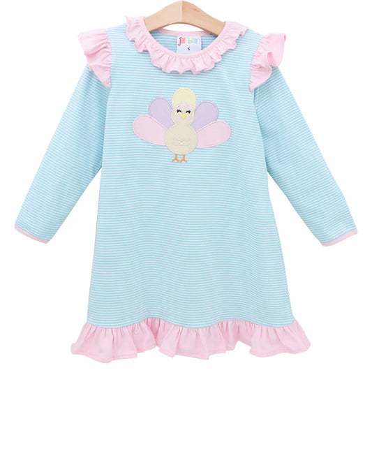 Jellybean Pastel Turkey Flutter Dress
