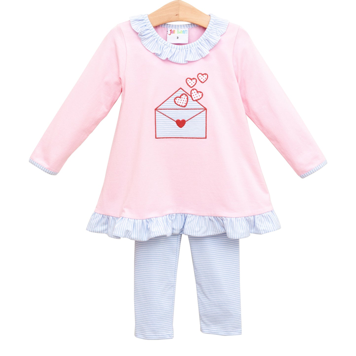 Jellybean Love Letters Ruffle Pants Set