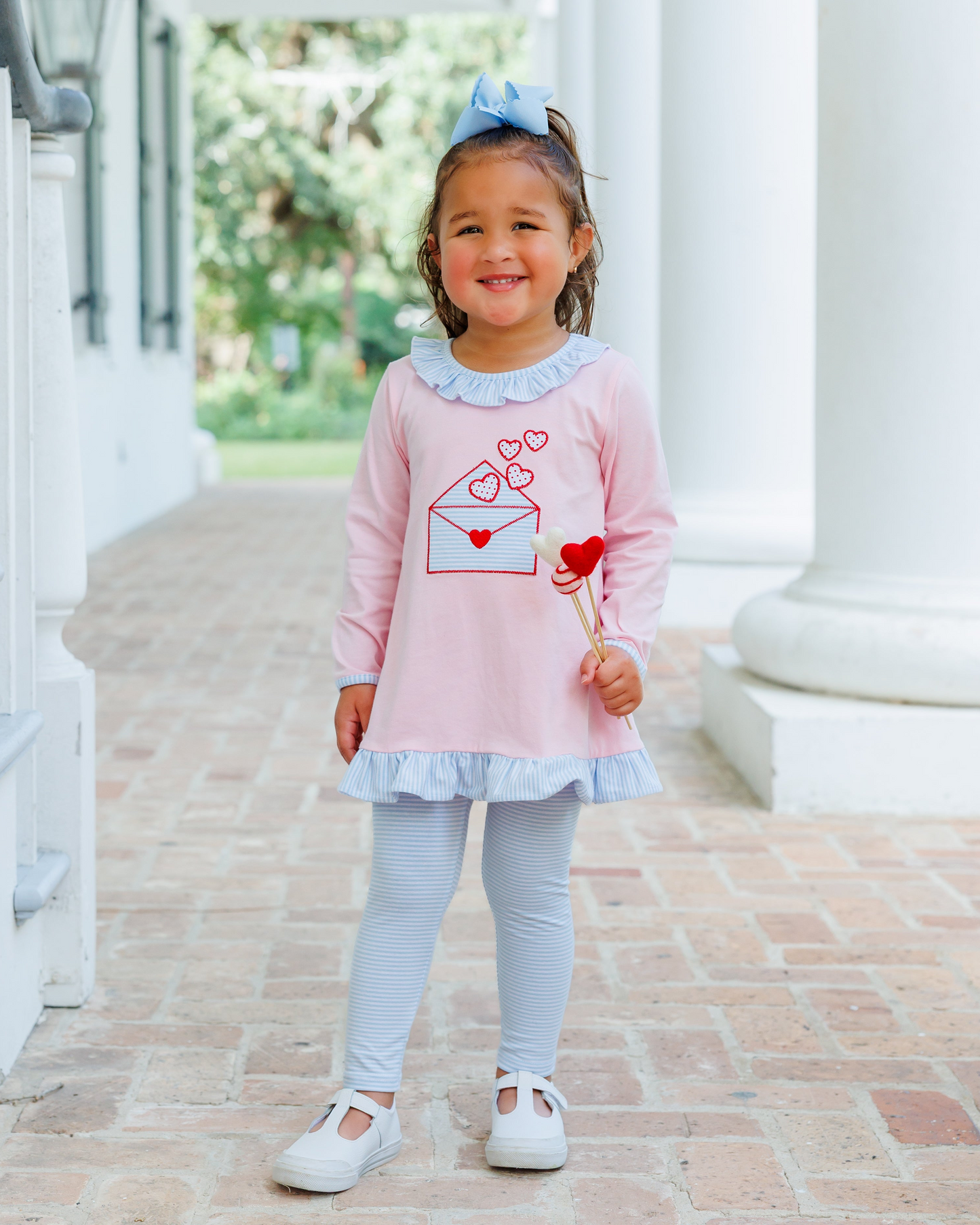 Jellybean Love Letters Ruffle Pants Set