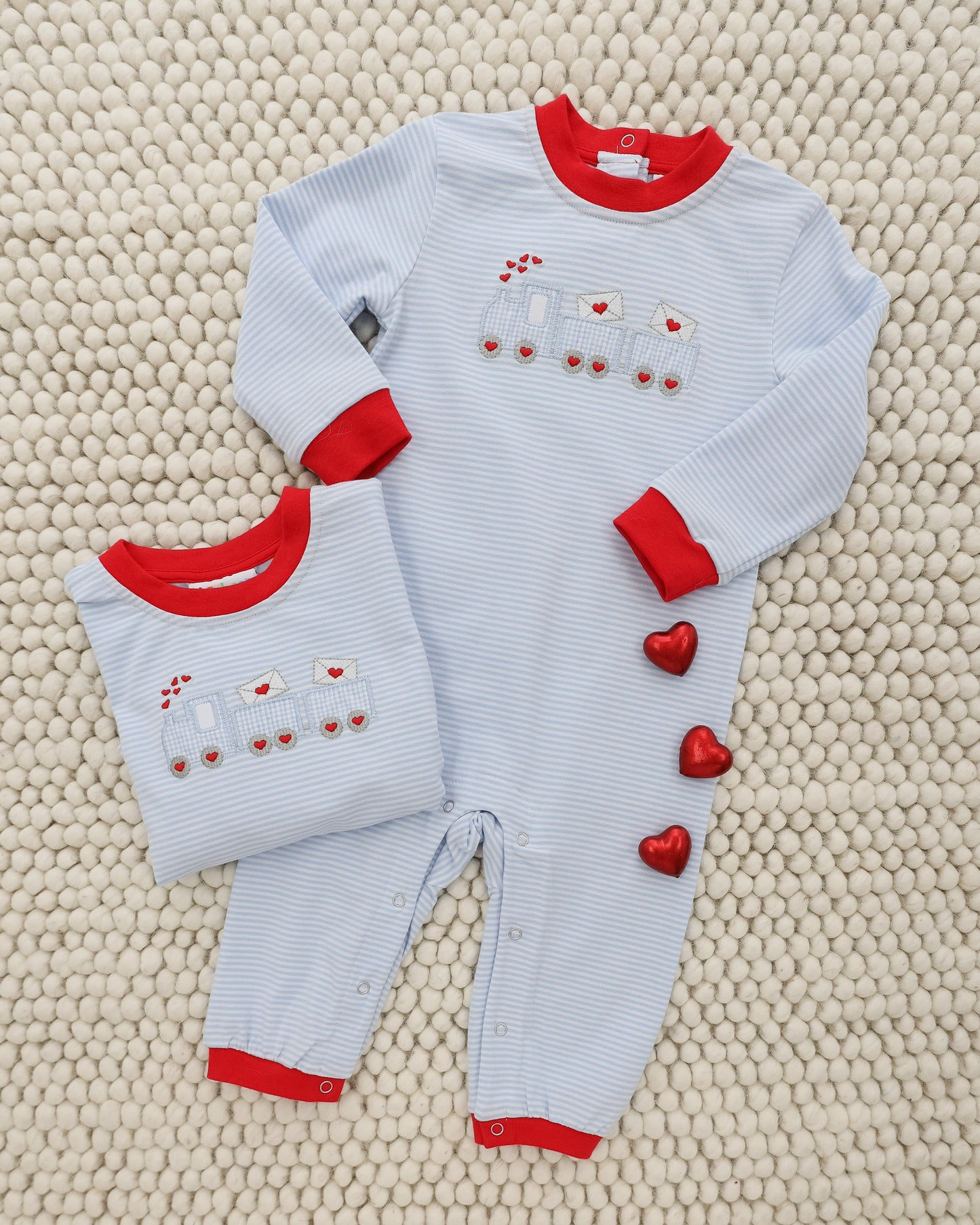 Jellybean Love Train Romper