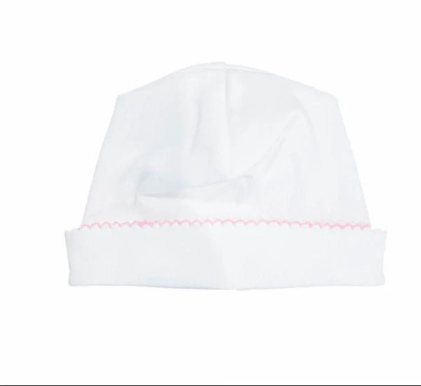 Pink Picot Trim Hat