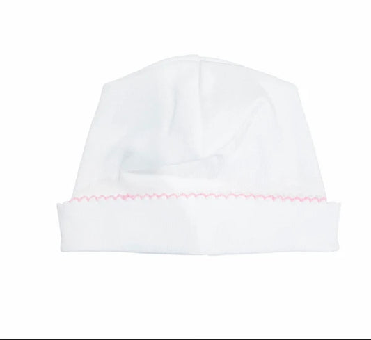 Pink Picot Trim Hat
