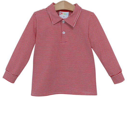 Michael Polo LS- Red Strip