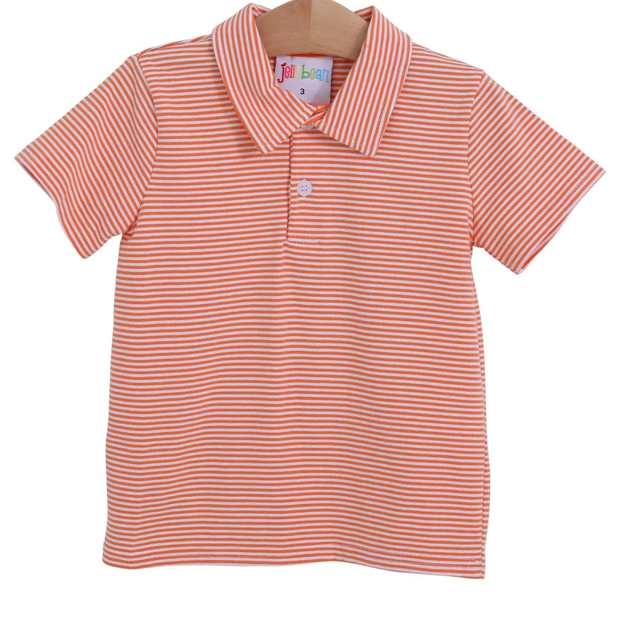 Jellybean Orange Stripe Michael Polo