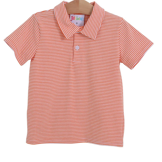 Jellybean Orange Stripe Michael Polo