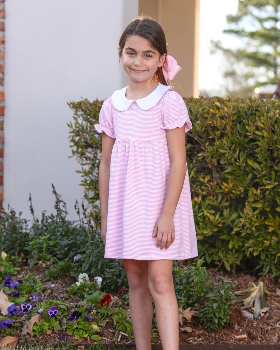 Light Pink Striped Charlotte Dress