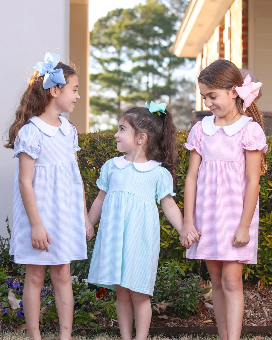 Light Pink Striped Charlotte Dress
