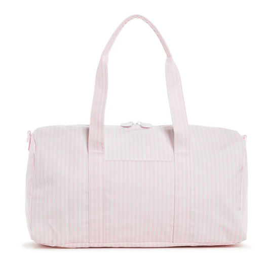 TRVL Pimlico Stripe Pink Duffel Bag
