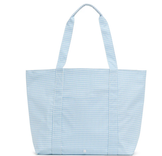 TRVL XL Gingham Mist Tote