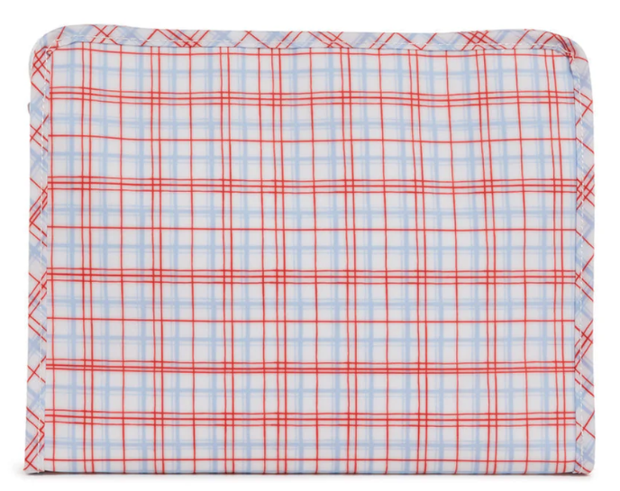 TRVL Red Classic Plaid Large Roadie