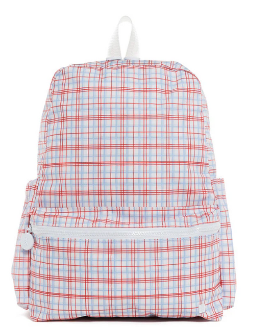 TRVL Red Classic Plaid Backpacker