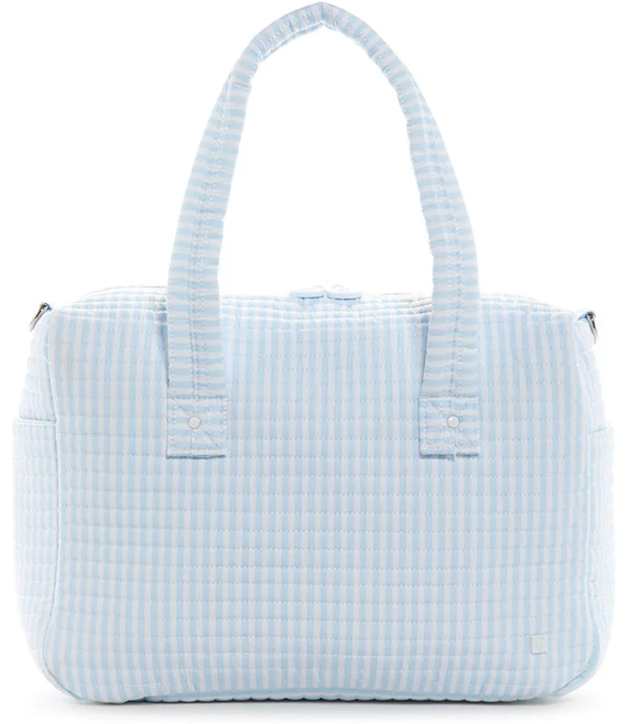 TRVL Blue Pimlico Stripe Quilted Stroller Bag