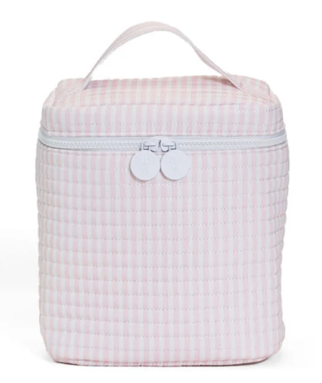 TRVL Pink Pimlico Stripe Quilted Insulated Bag