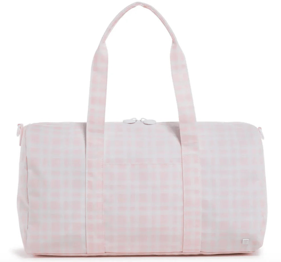 TRVL Pimlico Pink Plaid Weekender Duffel Bag