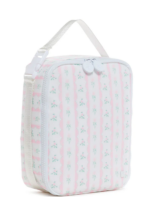 TRVL Pink Ribbon Floral Insulated Lunch Box
