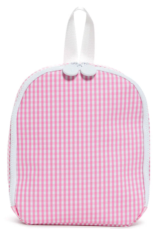 TRVL Gingham Pink Lunch Bag