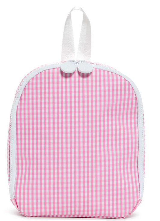 TRVL Gingham Pink Lunch Bag