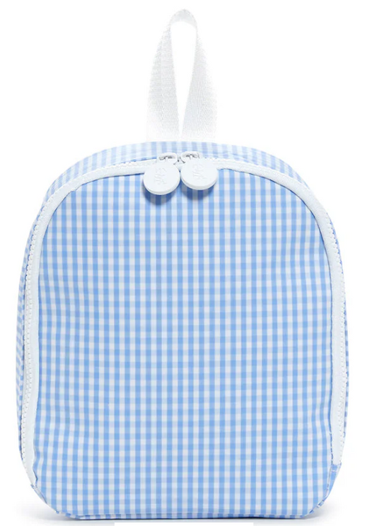 TRVL Gingham Blue Bring It Lunch Bag