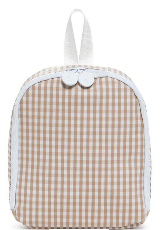 TRVL Gingham Khaki Bring It Lunch Bag