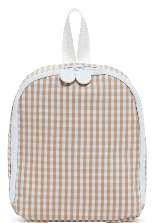 TRVL Gingham Khaki Bring It Lunch Bag