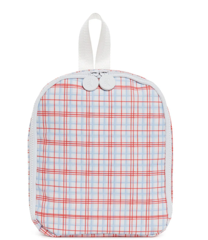 TRVL Classic Plaid Red Bring It Lunch Bag
