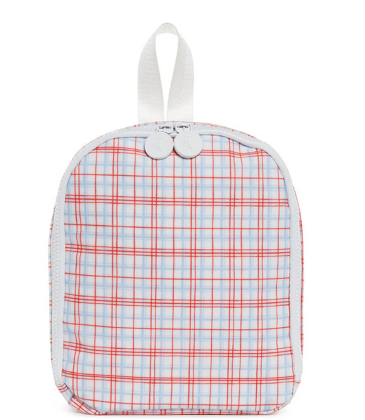 TRVL Classic Plaid Red Bring It Lunch Bag