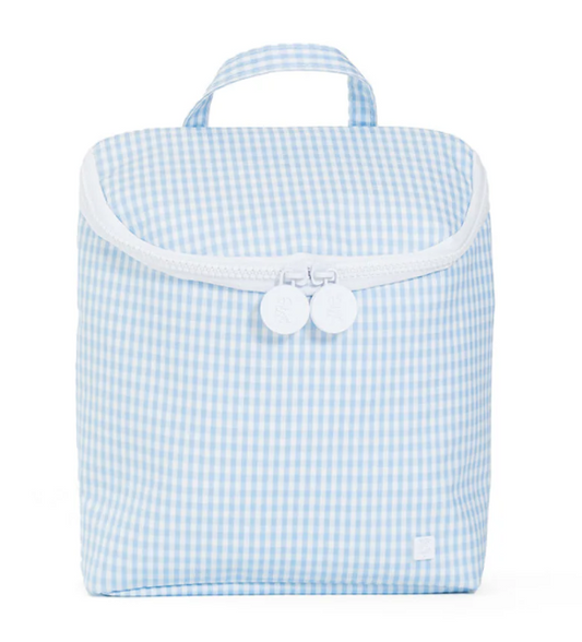 TRVL Gingham Mist Take Away Insulated Lunch Bag