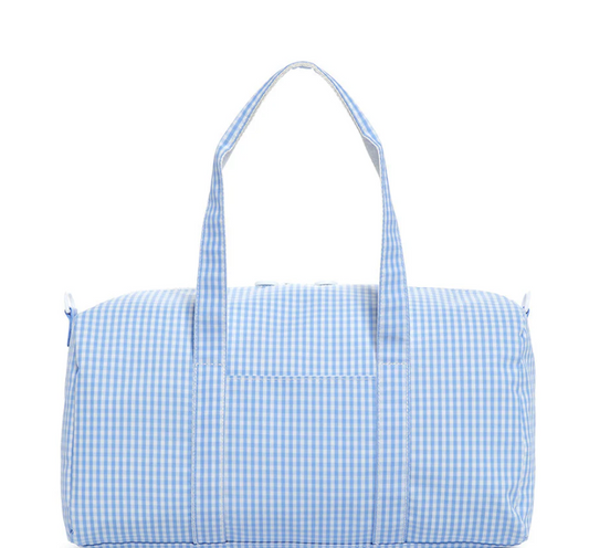 TRVL Gingham Sky Weekender Duffel Bag