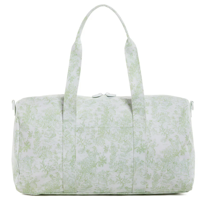 TRVL Green Bunny Toile Weekender Duffel Bag