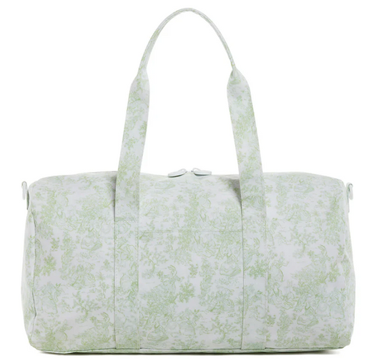 TRVL Green Bunny Toile Weekender Duffel Bag