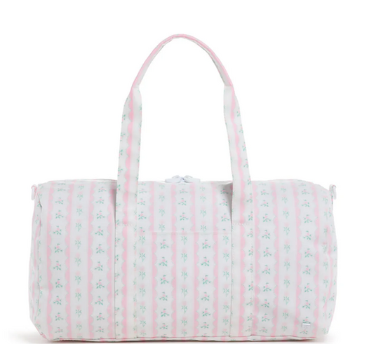 TRVL Pink Ribbon Floral Weekender Duffel Bag