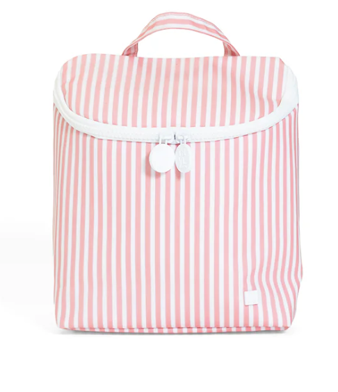 TRVL Pimlico Dusty Rose Stripe Take Away Insulated Lunch Bag