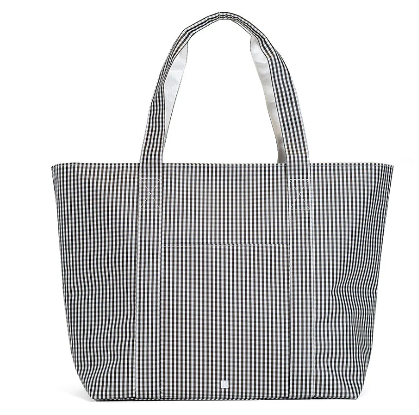 TRVL XL Gingham Black Tote