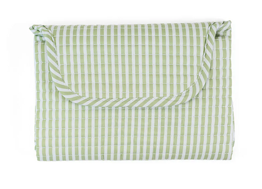 TRVL Pimlico Stripe Sage Quilted Changing Mat