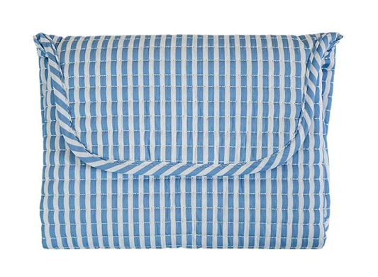 TRVL Pimlico Stripe Chambray Quilted Changing Mat