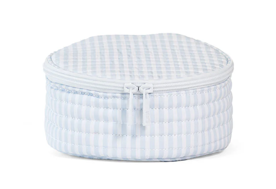 TRVL Blue Pimlico Stripe Quilted Jewel Round