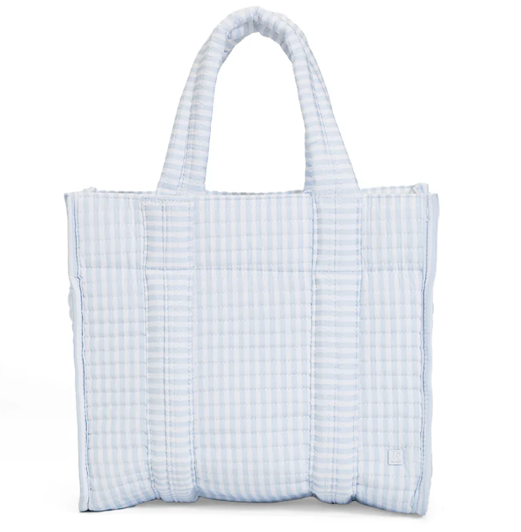 TRVL Blue Pimlico Stripe Quilted Mini Go Go Tote