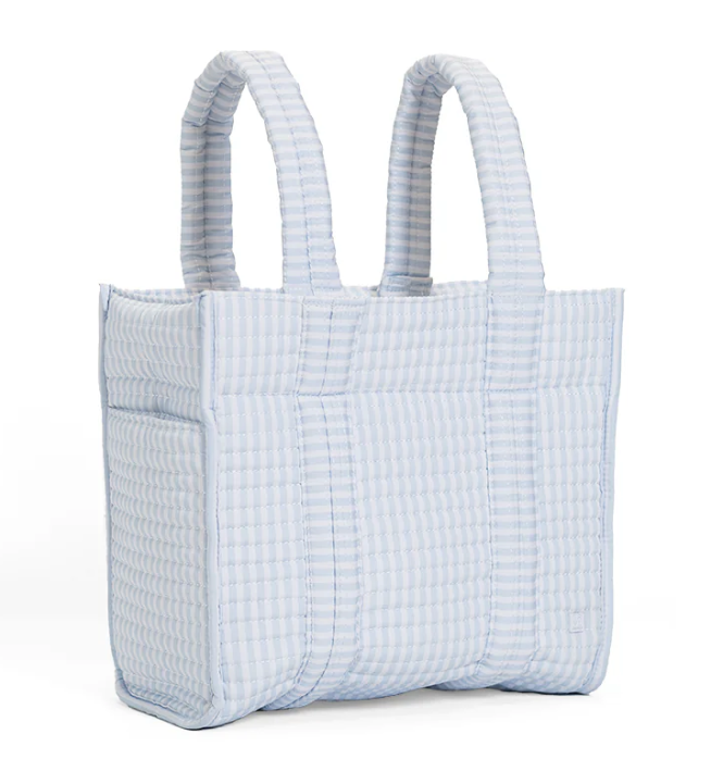 TRVL Blue Pimlico Stripe Quilted Mini Go Go Tote