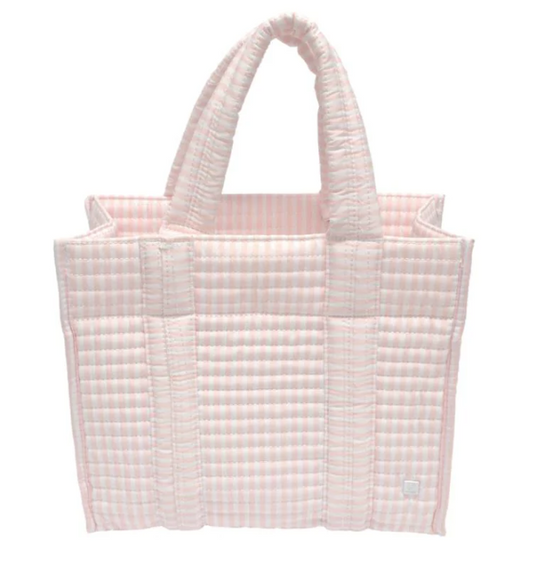 TRVL Pink Pimlico Stripe Quilted Mini Go Go Tote