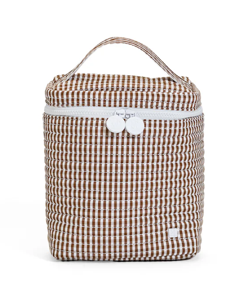 TRVL Gingham Coco Quilted Insulated Bag