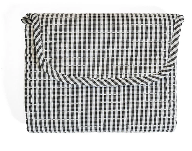 TRVL Black Gingham Quilted Changing Mat