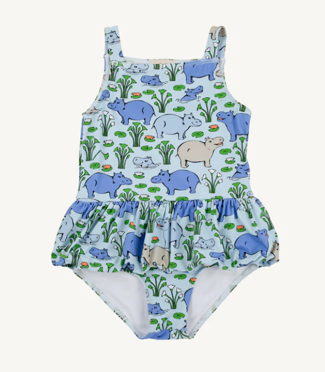 The Beaufort Bonnet Company Grace Bay Bathing Suit - Bal Harbour Hippo (Beale Street Blue)