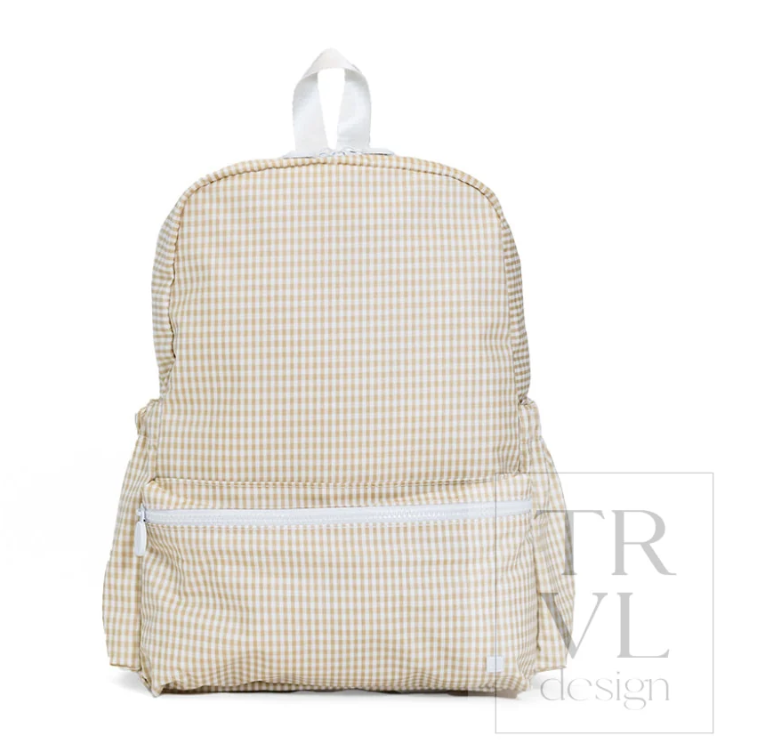 TRVL Gingham Khaki Mini Backer